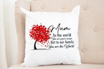 Mothers Day Pillow, Gift For Mom From Daughters Sons, Mum Mummy Throw Pillow