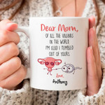 Personalized Mothers Day Mug, GIft For Mom From Daughter/ son, All Of The Vaginas In The World Coffee Mug