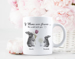 Personalized Mothers Day Mug, GIft For Mom From Daughter/ son,Rabbit Mum Coffee Mug