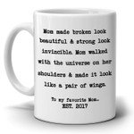 Personalized Mothers Day Mug, GIft For Mom From Daughter/ Son, It Look Like A Pair Of Wings Coffee Mug