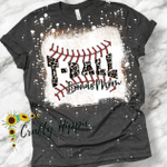 Mothers Day Bleached Tshirt, Gift For Mom From Daughter Son, T-Ball Bonus Mom Tshirt