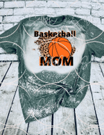 Mothers Day Bleached Tshirt, Gift For Mom From Daughter Son, Basketball MOM Tshirt