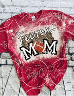 Mothers Day Bleached Tshirt, Gift For Mom From Daughter Son, Football Mom Tshirt