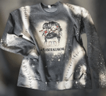 Mothers Day Bleached Sweatshirt, Gift For Mom From Daughter Son, Baseball Mom Crewneck Sweatshirt