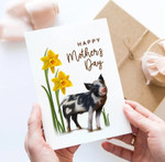 Mothers Day Card, Gift For Grandmother From Daughter/ Son, Pig mothers day Post Card & Greeting Card