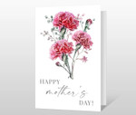 Mothers Day Card, Gift For Mother From Daughter/ Son, Carnations Mothers Day Post Card & Greeting Card