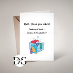 Mothers Day Card, Gift For Mother From Daughter/ Son, Mum I Love You Loads Post Card & Greeting Card