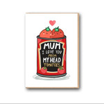 Mothers Day Card, Gift For Mother From Daughter/ Son, Love From My Head Tomatoes Post Card & Greeting Card