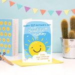 Mothers Day Card, Gift For Mother From daughter/ Son, Beautiful Mummy 1st Post Card & Greeting Card