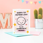 Mothers Day Card, Gift For Mother From daughter/ Son, 1st Mother's Day Post Card & Greeting Card