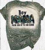 Mothers Day Bleached Tshirt, Gift For Mom From Daughter Son, Boy Mama From Son Up To Son Down Tshirt
