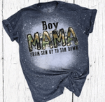 Mothers Day Bleached Tshirt, Gift For Mom From Daughter Son, Boy Mama From Son Up To Son Down Tshirt