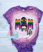Mothers Day Bleached Tshirt, Gift For Mom From Daughter Son, Pop It Mom Life Tshirt