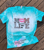 Mothers Day Bleached Tshirt, Gift For Mom From Daughter Son, Mom Life Tshirt