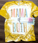 Mothers Day Bleached Tshirt, Gift For Mom From Daughter Son, Mama of both Tshirt