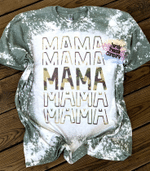 Mothers Day Bleached Tshirt, Gift For Mom From Daughter Son, Mama Camo Tshirt