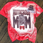 Mothers Day Bleached Tshirt, Gift For Mom From Daughter Son, Motocross Mom Tshirt