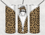 Mothers Day Tumbler, Gift For Mom From Daughter&Son, Zipper Mom Life Leopard Eyelashes Tumbler