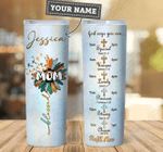 Personalized Mothers Day Tumbler, Gift For Mom From Daughter&Son, Daisy Faith Mom Skinny Tumbler