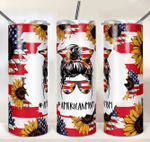 Mothers Day Tumbler, Gift For Mom From Daughter&Son, American Mom | American Flag | Sunflower Tumbler