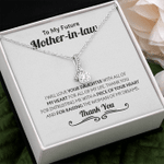Mothers Day Necklace, Gift For Mother in law From Son in law, Thank You For Entrusting Me Love Knot Pendant Alluring Pendant