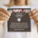 Gigi Gift, Gigi Necklace, Gigi Birthday, Grandma Mothers Day Gift From Granddaughter Grandkids, Mother In Law Mom Love Knot Jewelry