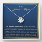 Necklace to my Fiance's Mom Gift from Him for Future Mother in Law to Be | Message Card Jewelry for Christmas Birthday Mother's Day - Blue