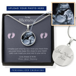 Personalized New Mom Gift, Ultrasound Necklace, Sonogram Necklace, Pregnancy Gift for First Time Mom, Baby Shower Gift, Expecting Wife Gift