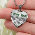 Army Mom Gift, Mothers day gift for Army Mom, Engraved Necklace, Proud Army Mom, Deployment gift from son, Gift from daughter in the army