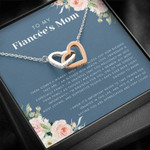 Fiancee's Mom Gift: Mother Of Girlfriend Gift, Mothers Day Necklace Gift, Unique Mother of Boyfriend Gift, Sentimental Gifts, Two Hearts.