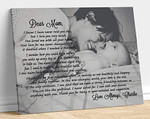 Personalized Mothers Day Canvas, Gift For Mom From Daughter Son, Thank You Mom Canvas