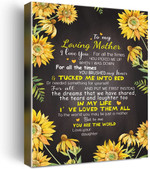 Mothers Day Canvas, Gift For Mom From Daughter Son, My Loving Mother Canvas