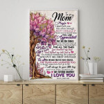 Mothers Day Canvas, Gift For Mom From Daughter Son, My Loving Mother I Love You Canvas