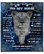 Mothers Day Blanket, Gift For mom From Son, Lion Mom And Son Fleece Blanket