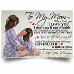 Mothers Day Canvas, Gift For Mother From Daughter Son, I Love You Mommy Canvas