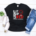 Light It Up Red For Autism T-shirt, Red Autism Acceptance Shirt, In April We Wear Red, Autism Acceptance Shirt, Autism Aware Gift