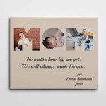 Personalized Mothers Day Canvas, Gift For Mom From Daughter Son, No Matter How Big We Gets Canvas