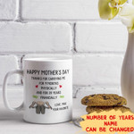 Personalized Mothers Day Mug, Gift For Mom From Daughter And Son, Thank You Mom Coffee Mug