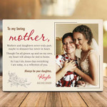 Personalized Mothers Day Canvas, Gift For Mom From Daughter Son, Mothers and Daughters Never Truly Part Canvas
