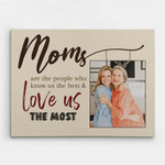 Personalized Mothers Day Canvas, Gift For Mom From Daughter Son, Moms Are The People Who Know Us The Best Canvas