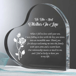 Personalized Mothers Day Gift, Custom Engraved Crystal Heart for Mother In Law From Daughter/Son, I feel So Lucky To Have You In My Life