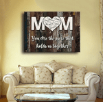 Personalized Mothers Day Canvas, Gift For Mom From Daughter Son, You Are The Piece That Holds Us Together Canvas