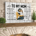 Personalized Mothers Day Canvas, Gift For Mom From Daughter Son, My Loving Mother Canvas
