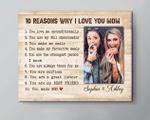 Personalized Mothers Day Canvas, Gift For Mom From Son, 10 Reasons why I Love You Mom Canvas