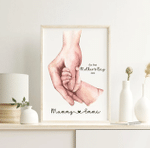 Personalized Mothers Day Poster, Gift For Mom From Daughter Son, First Mothers Day Poster
