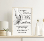 Personalized Mothers Day Poster, Gift For Mom From Daughter Son, New Mum Gift From New Baby, Poem from Newborn Poster