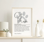 Personalized Mothers Day Poster, Gift For Mom From Daughter Son, Cat Mum Definition Poster