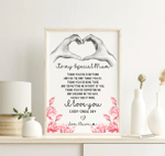 Personalized Mothers Day Poster, Gift For Mom From Daughter Son, Mother and Daughter Poem Poster