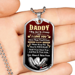 Fathers Day Dog Tag Pendant Necklace, Gift For Dad From Daughter Son, I Love You More Than You'll Ever Dog Tag
