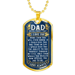 Fathers Day Dog Tag Pendant Necklace, Gift For Dad From Daughter Son, How Special You Are To Me Dog Tag
